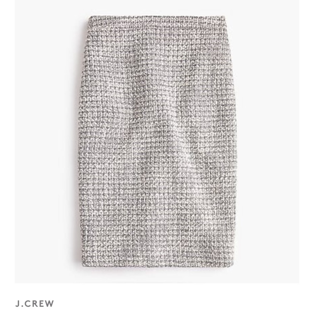 NWT J. Crew Pencil Skirt in Metallic Tweed